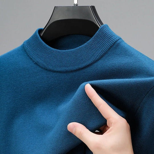 Pull homme en laine à col montant et manches longues 3