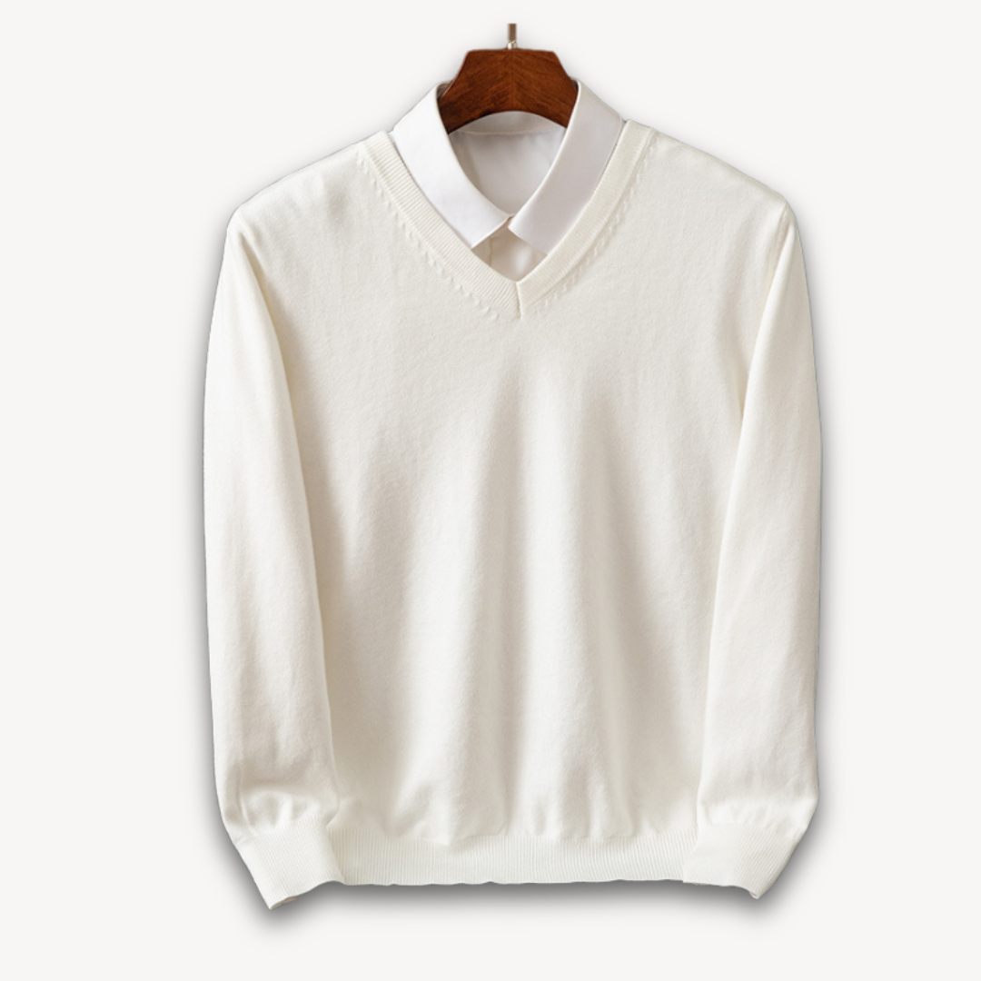 Pull homme en laine coupe aisée et maille qui garde sa forme 10