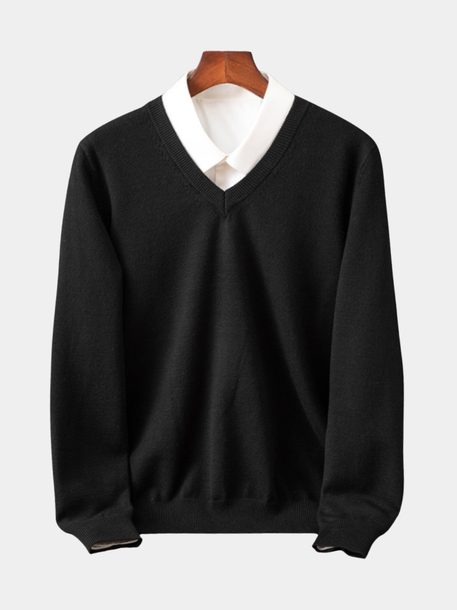 Pull homme en laine coupe aisée et maille qui garde sa forme 11
