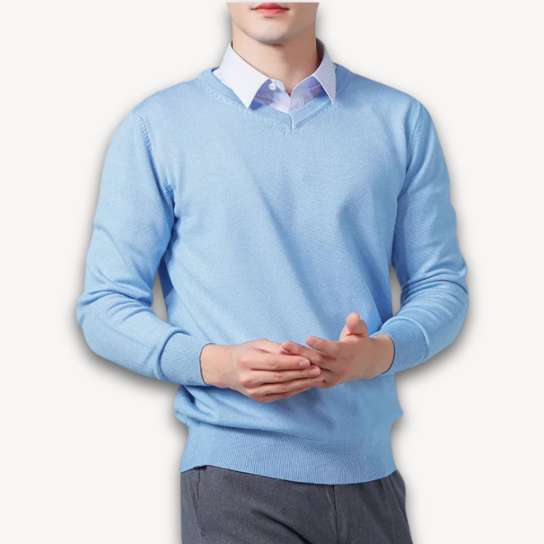 Pull homme en laine coupe aisée et maille qui garde sa forme 12