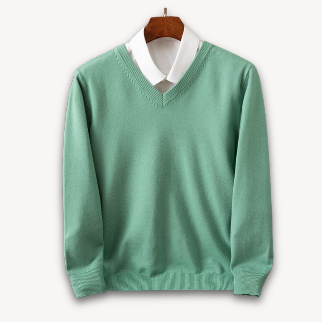 Pull homme en laine coupe aisée et maille qui garde sa forme 4