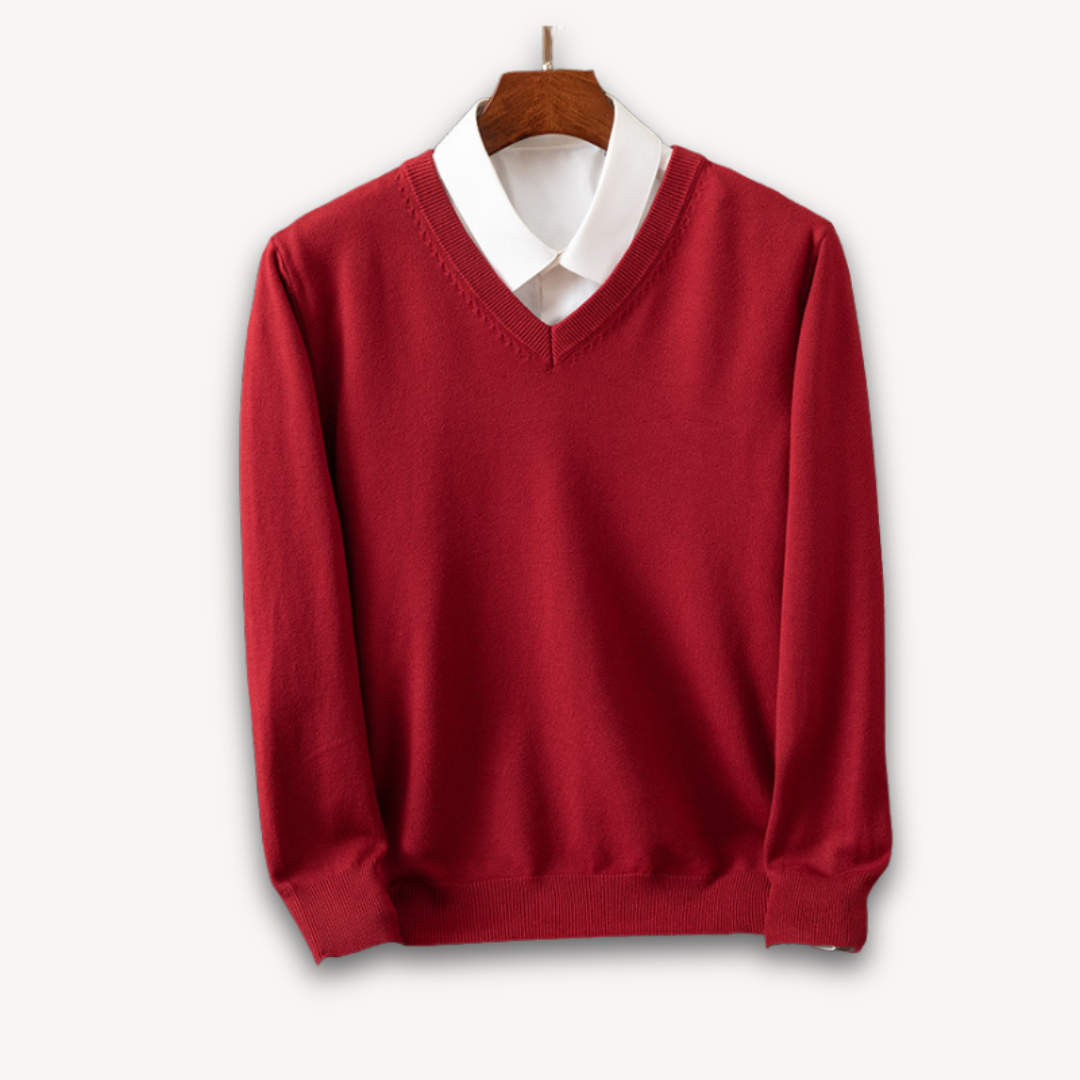 Pull homme en laine coupe aisée et maille qui garde sa forme 6