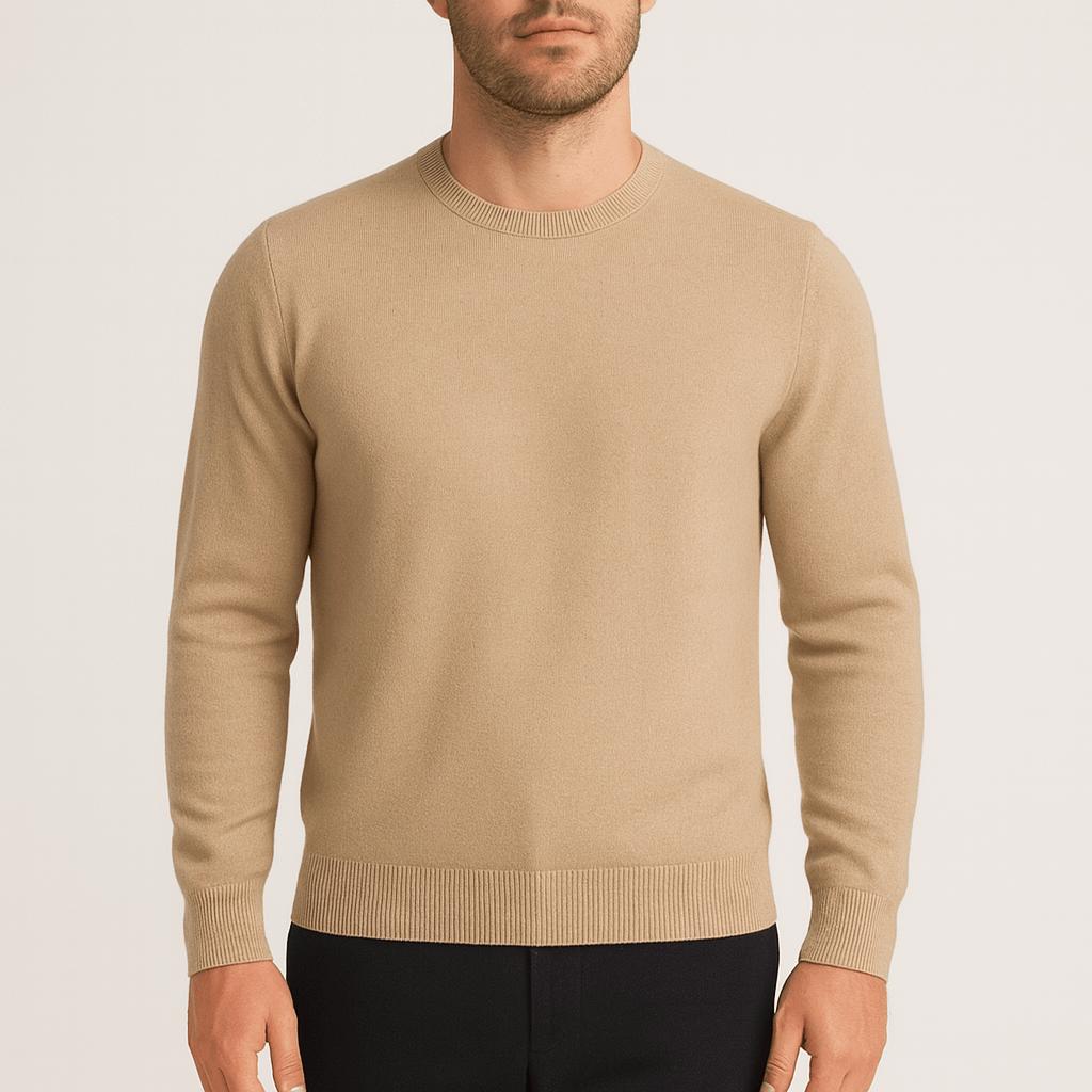 Pull homme en laine fine légère et chaude à bords-côtes 2