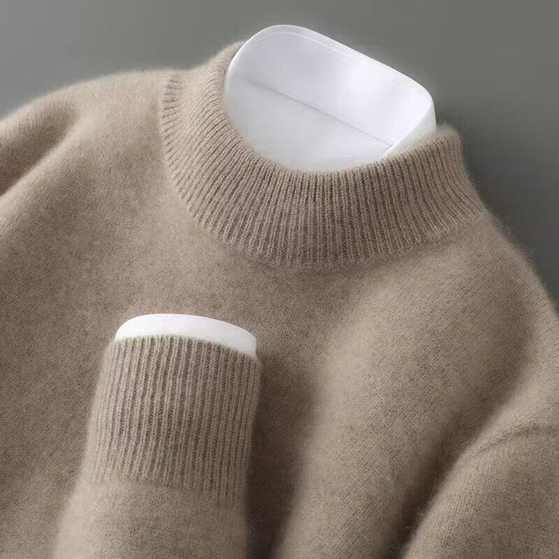 Pull homme en pure laine coupe ajustée, léger et chaud 2