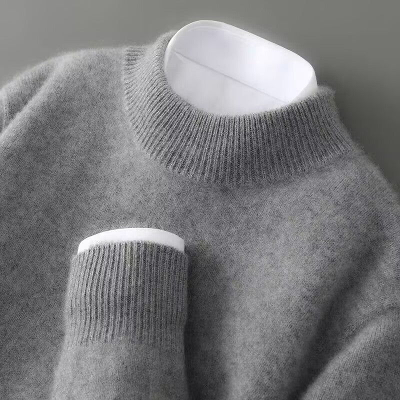 Pull homme en pure laine coupe ajustée, léger et chaud 5