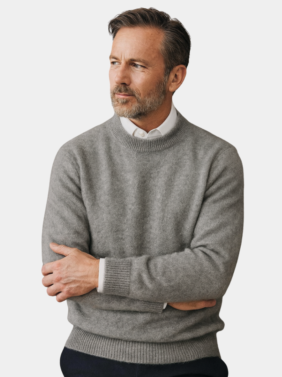 Pull homme en pure laine coupe ajustée, léger et chaud 6