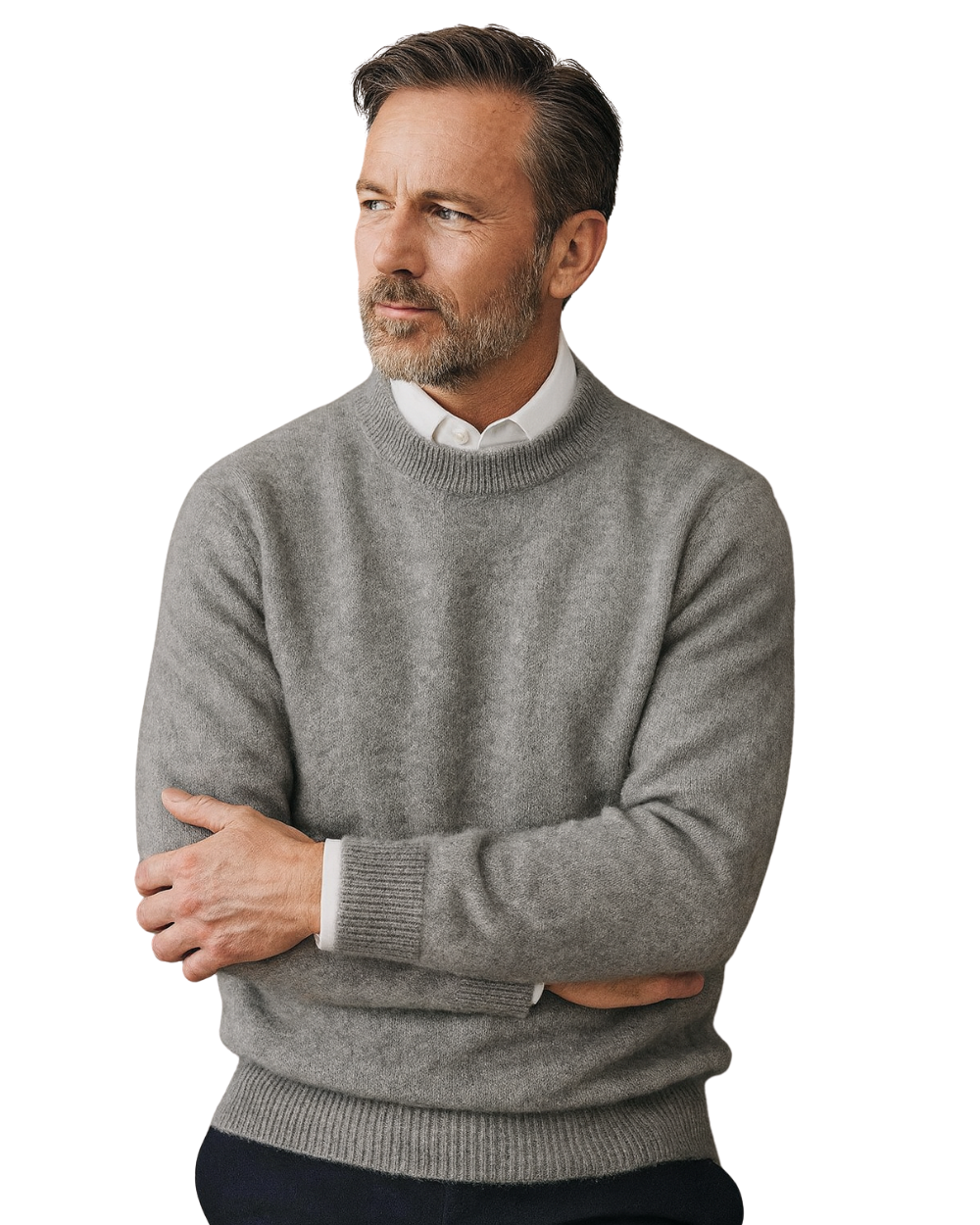 Pull homme en pure laine coupe ajustée, léger et chaud 7