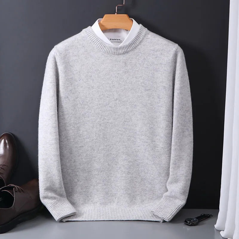 Pull homme en pure laine, coupe classique intemporelle et maille durable 2
