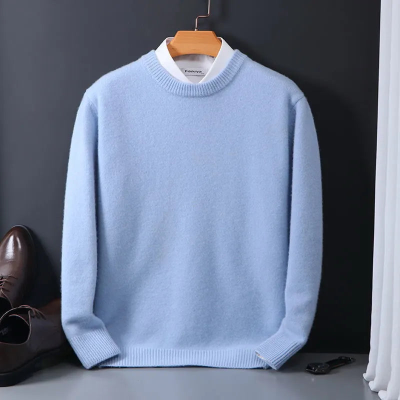Pull homme en pure laine, coupe classique intemporelle et maille durable 4