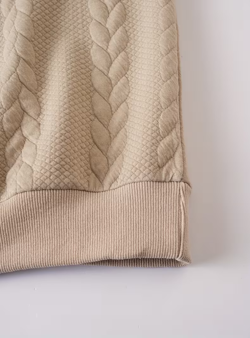 Pull homme torsadé à col zippé 14