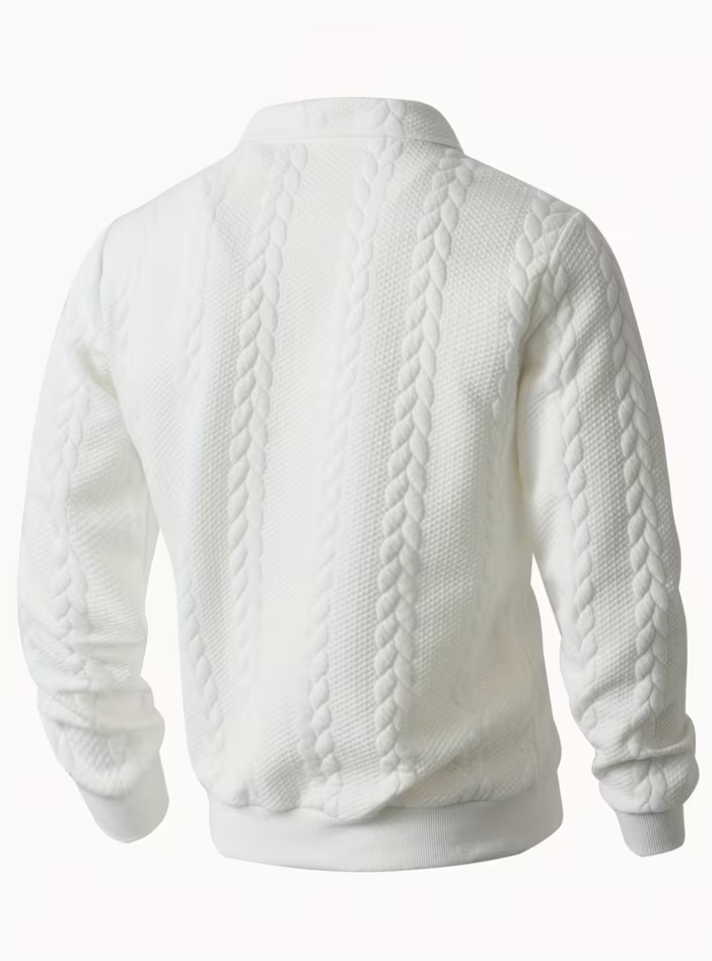 Pull homme torsadé à col zippé 7
