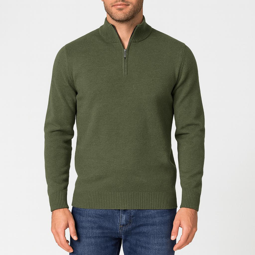 Pull zippé homme coupe ample à fermeture intégrale 1