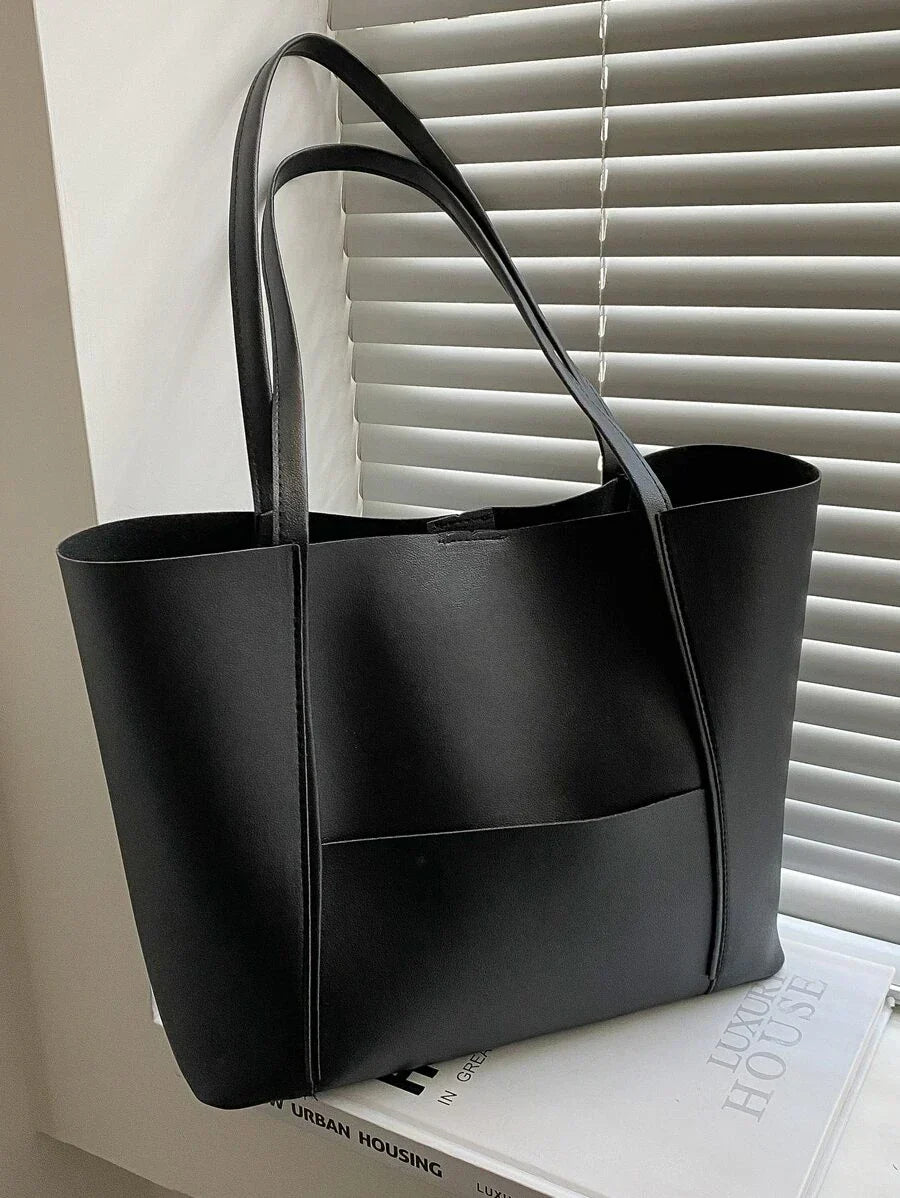 Sac à main femme en cuir à poignée et grande contenance 1