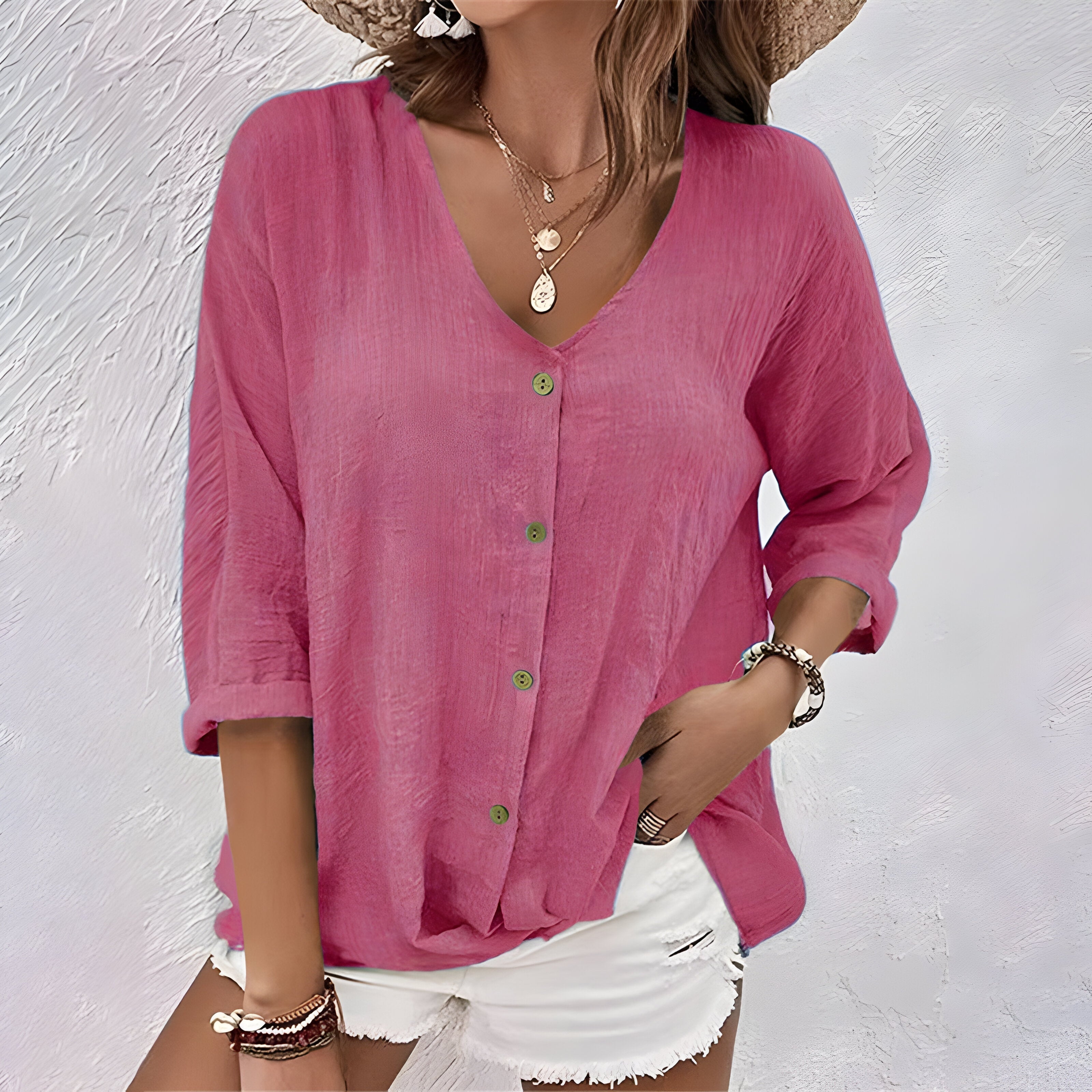 Aurore – Blouse boutonnée femme