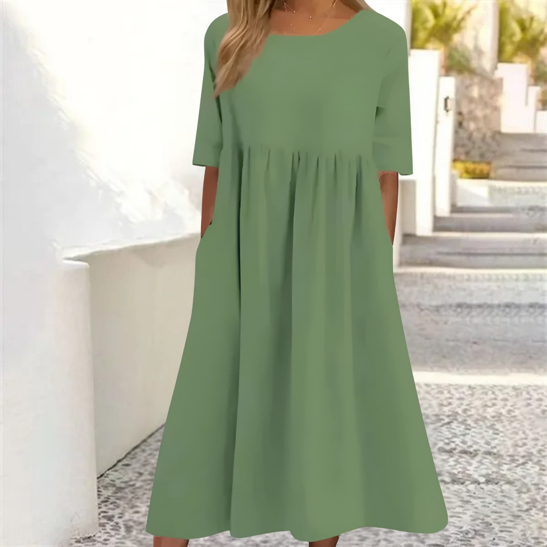 Héloïse – Robe midi d’été à coupe décontractée femme