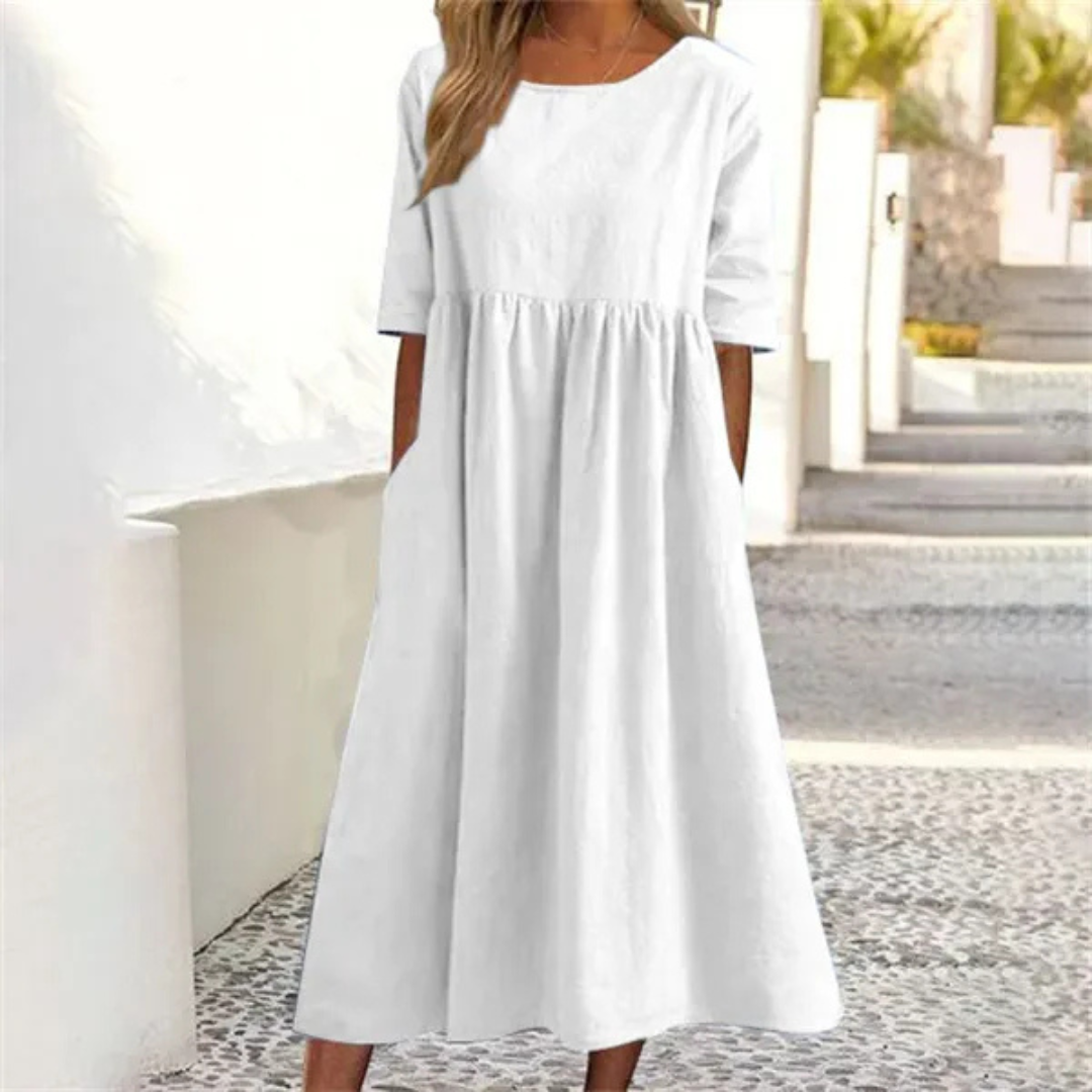 Héloïse – Robe midi d’été à coupe décontractée femme