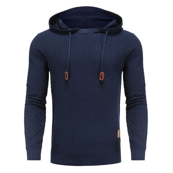 Sweat à capuche homme en maille gaufrée à coupe ajustée 1