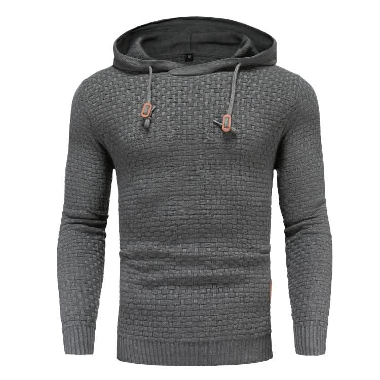 Sweat à capuche homme en maille gaufrée à coupe ajustée 17