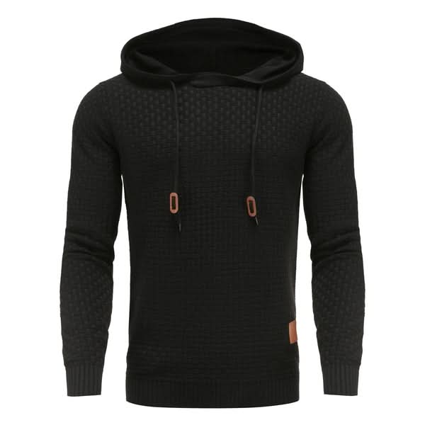 Sweat à capuche homme en maille gaufrée à coupe ajustée 19