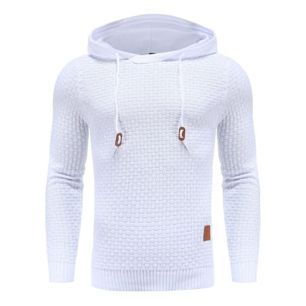 Sweat à capuche homme en maille gaufrée à coupe ajustée 2