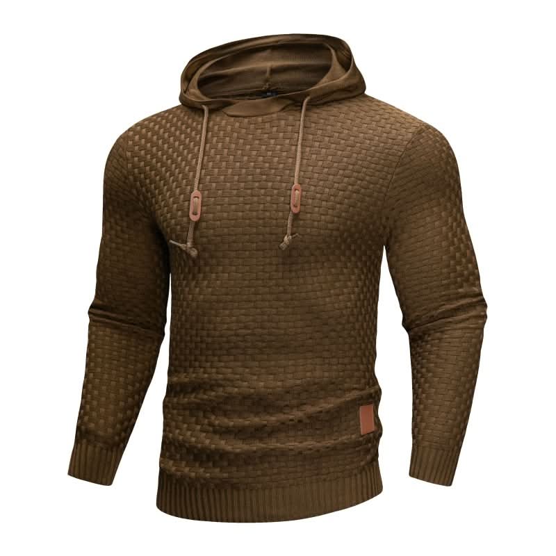 Sweat à capuche homme en maille gaufrée à coupe ajustée 21