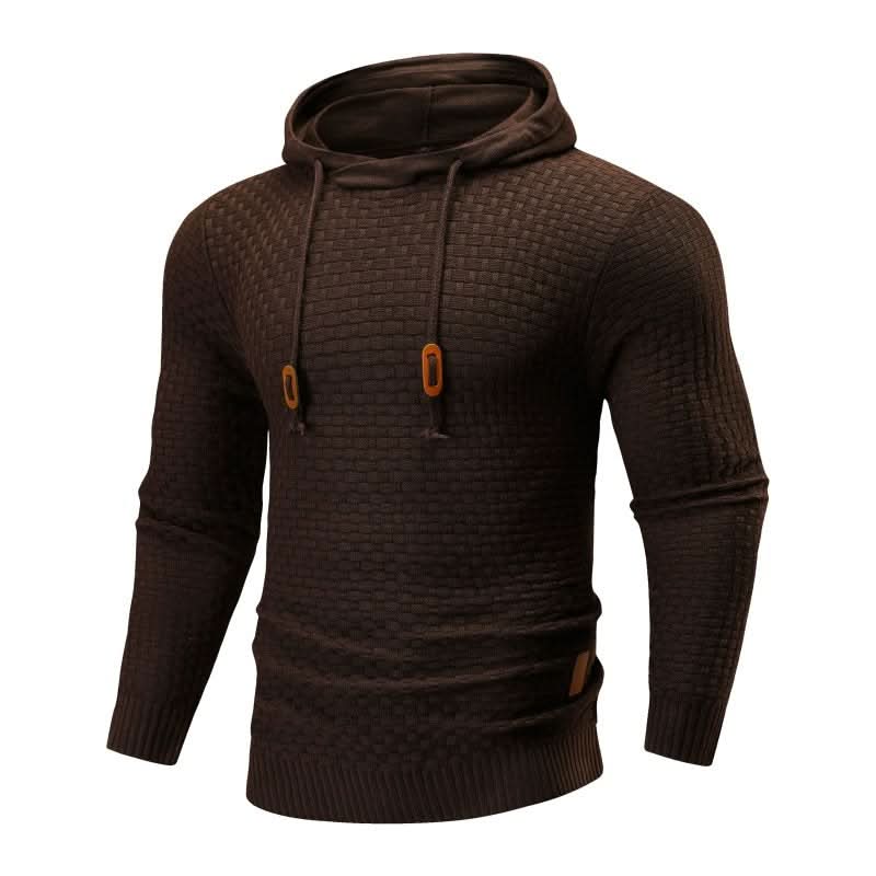 Sweat à capuche homme en maille gaufrée à coupe ajustée 25