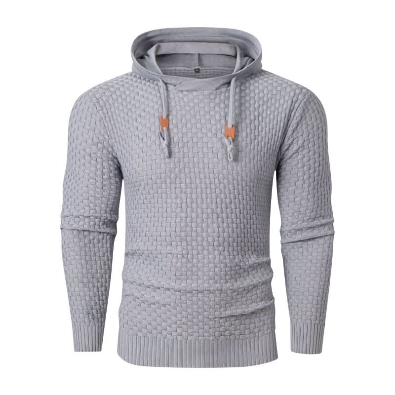 Sweat à capuche homme en maille gaufrée à coupe ajustée 4