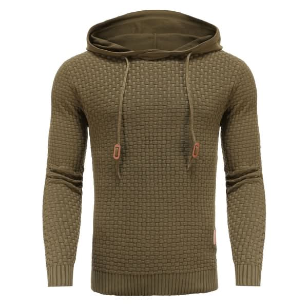 Sweat à capuche homme en maille gaufrée à coupe ajustée 5