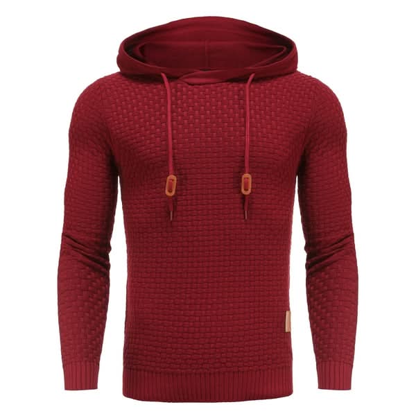 Sweat à capuche homme en maille gaufrée à coupe ajustée 6