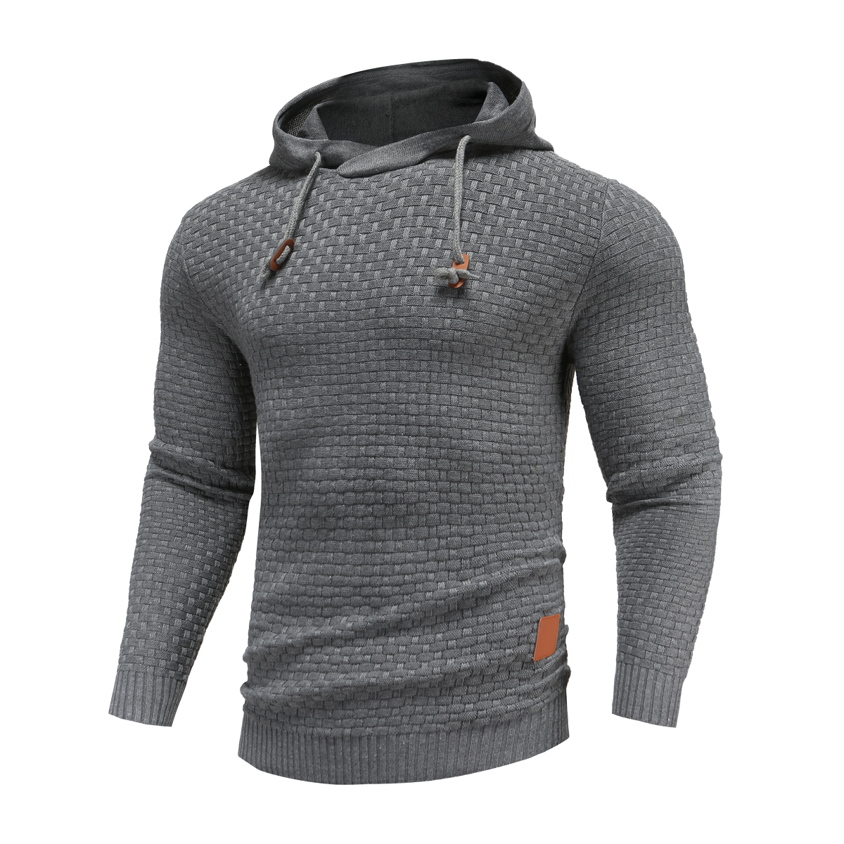 Sweat à capuche homme en maille texturée à cordon de serrage coupe droite 10