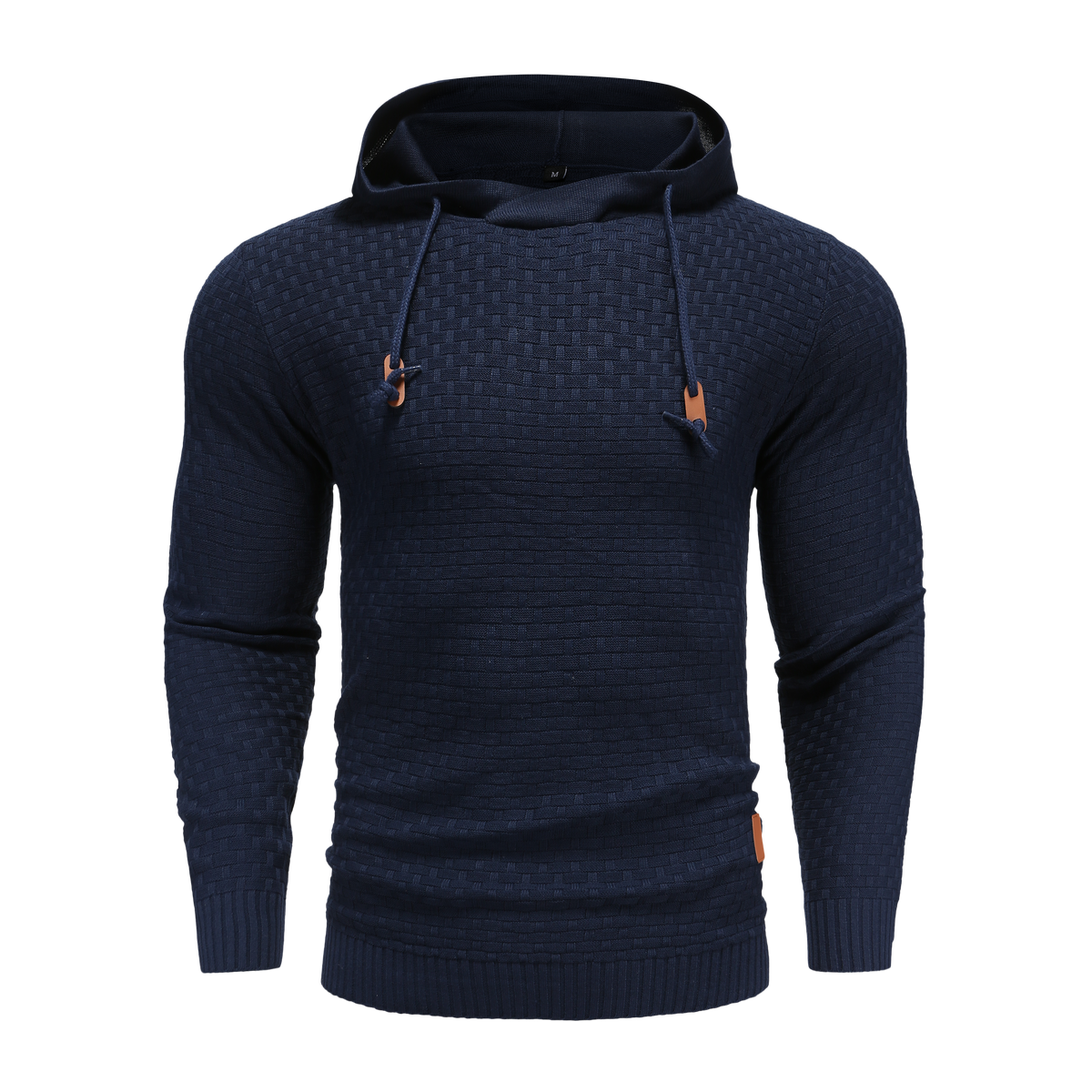 Sweat à capuche homme en maille texturée à cordon de serrage coupe droite 2