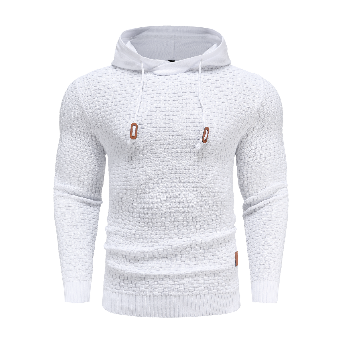 Sweat à capuche homme en maille texturée à cordon de serrage coupe droite 5