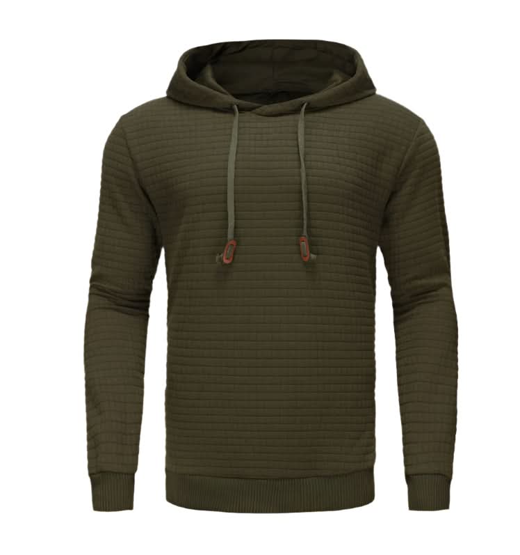 Sweat à capuche homme en maille gaufrée avec poignets à passe-pouce et coupe slim