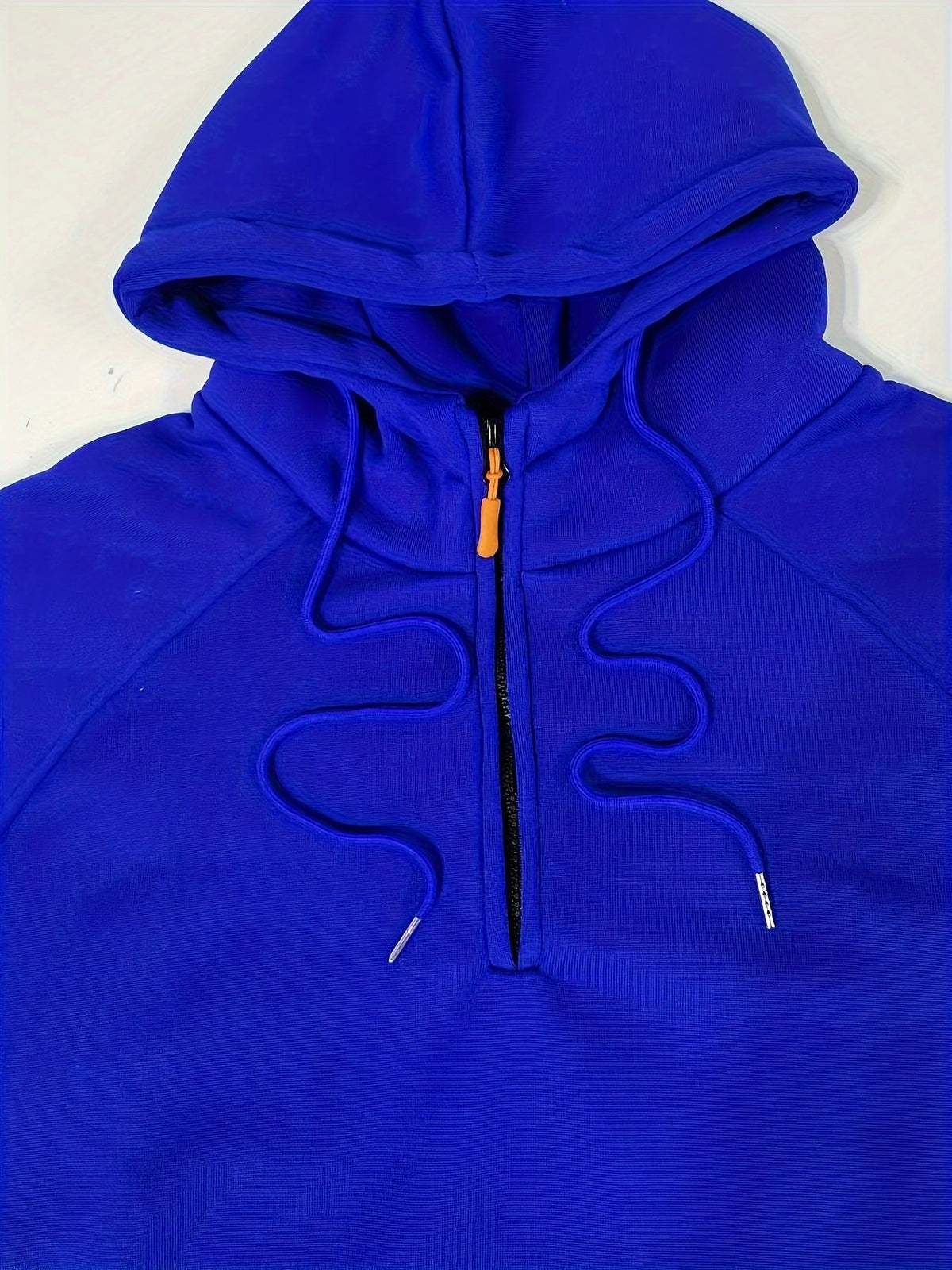 Sweat à capuche homme utilitaire demi-zip à poches multiples et manches raglan 14