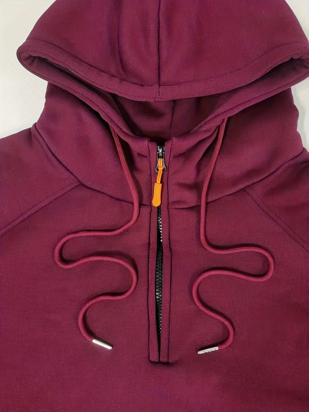 Sweat à capuche homme utilitaire demi-zip à poches multiples et manches raglan 23