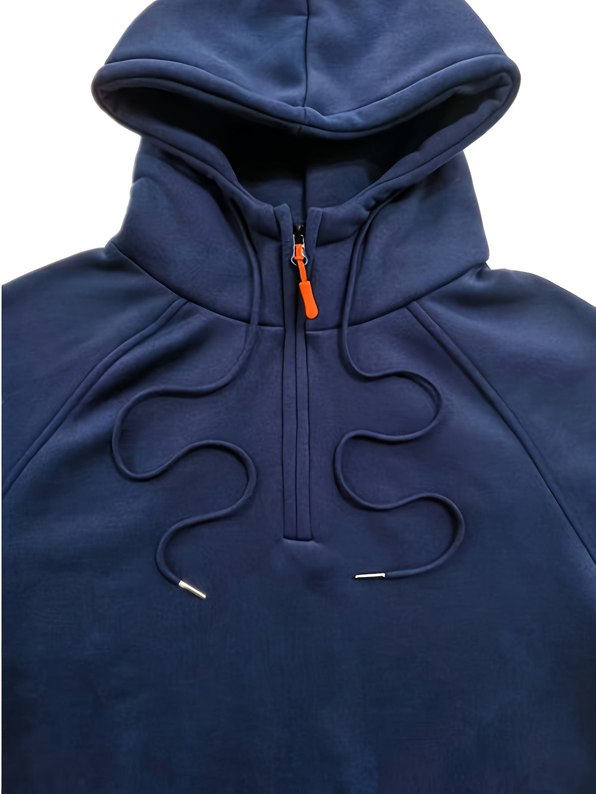 Sweat à capuche homme utilitaire demi-zip à poches multiples et manches raglan 27