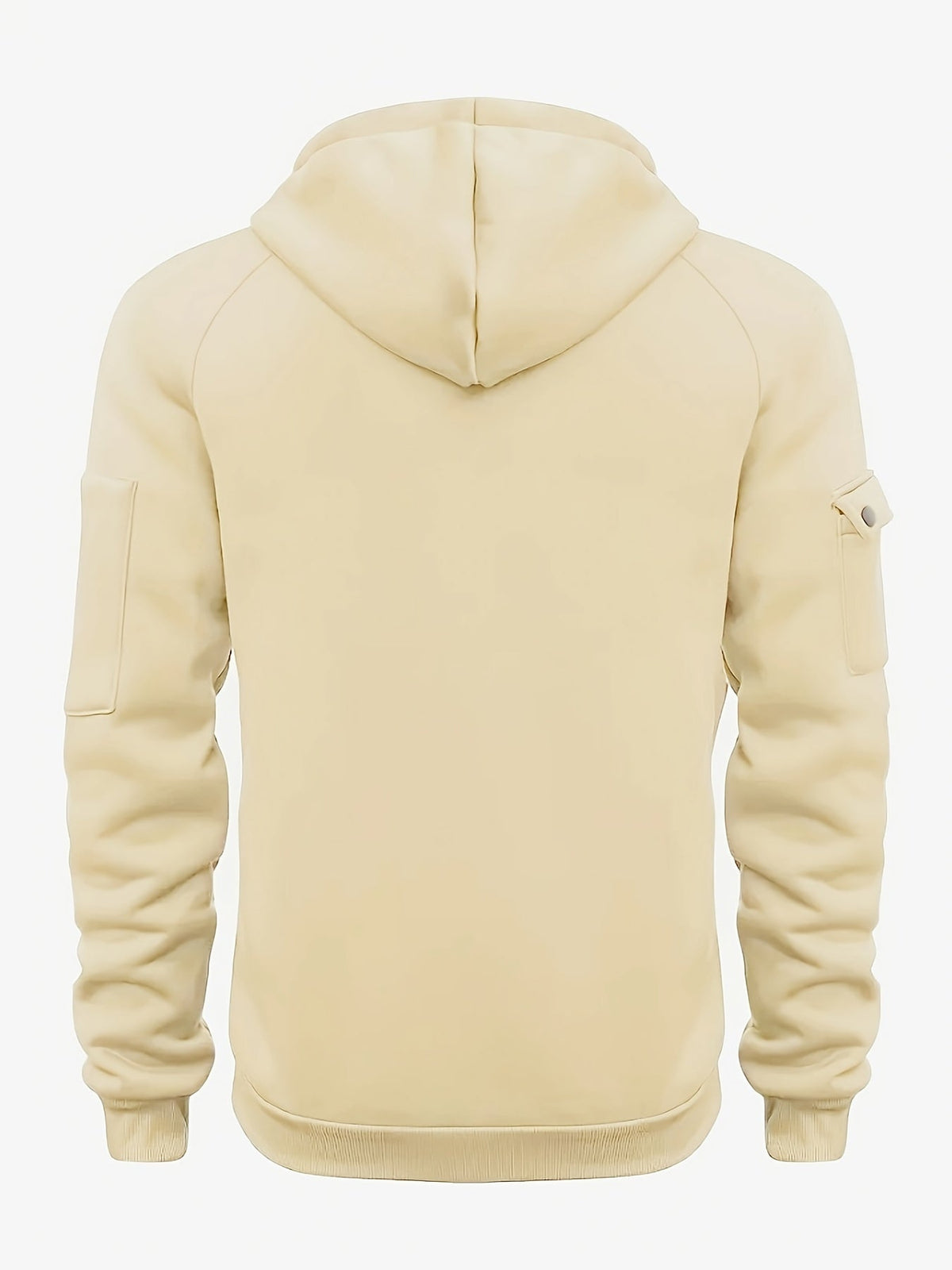 Sweat à capuche homme utilitaire demi-zip à poches multiples et manches raglan 30