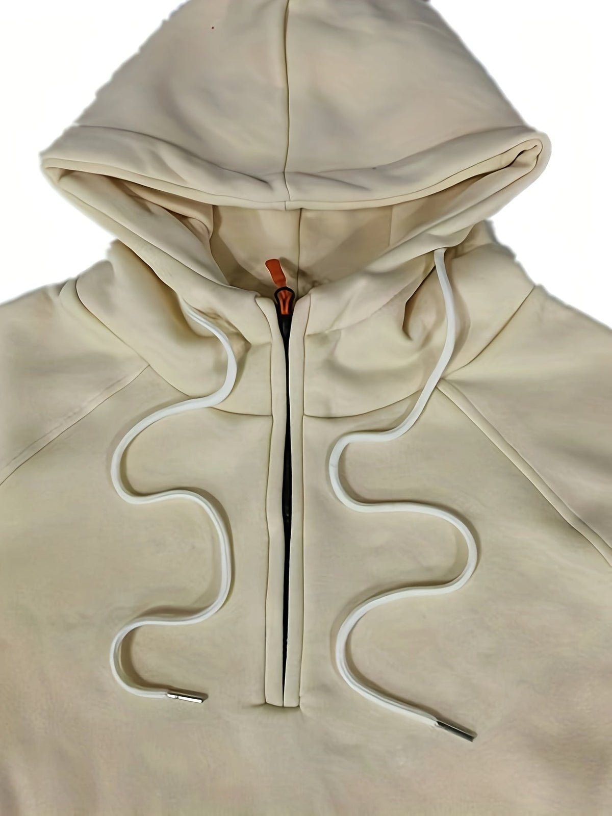 Sweat à capuche homme utilitaire demi-zip à poches multiples et manches raglan 31