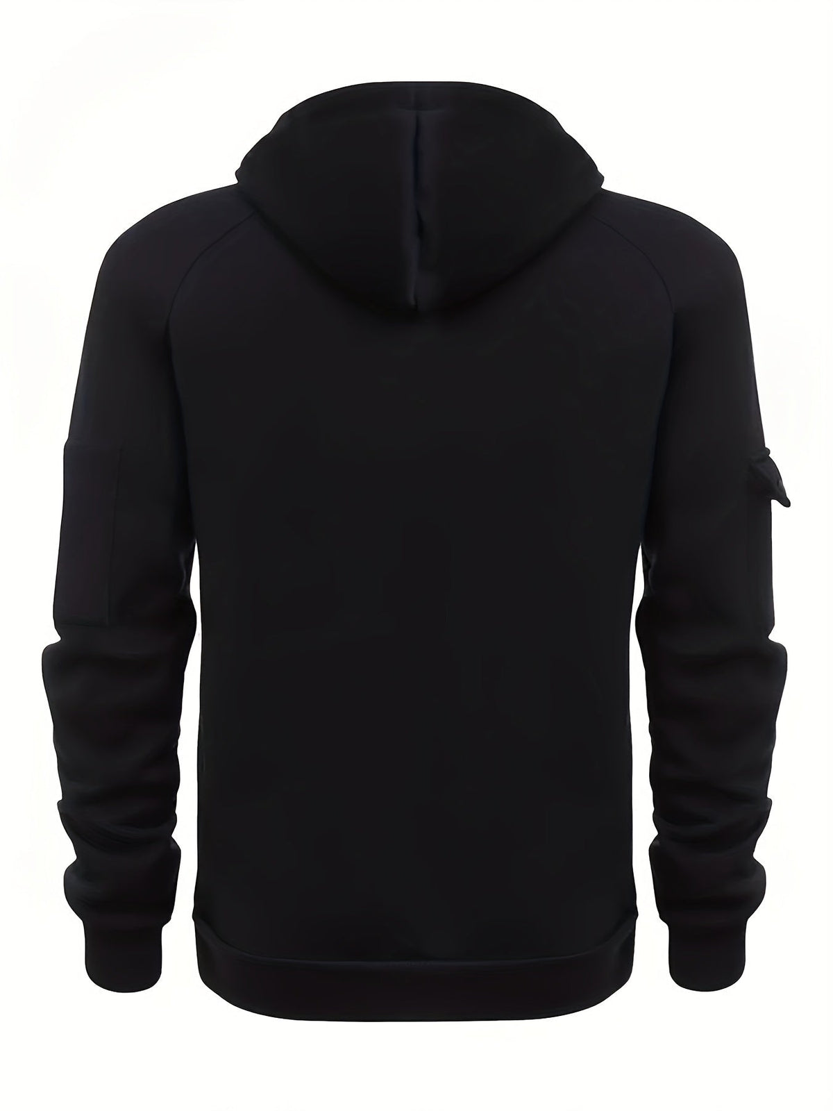 Sweat à capuche homme utilitaire demi-zip à poches multiples et manches raglan 8