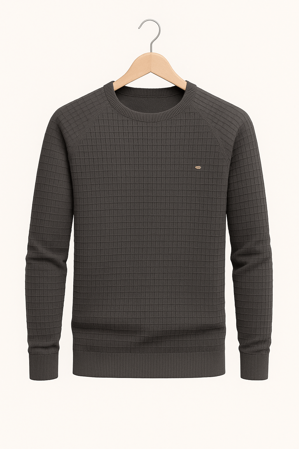 Sweat homme sans capuche en tissu structuré et coupe ample