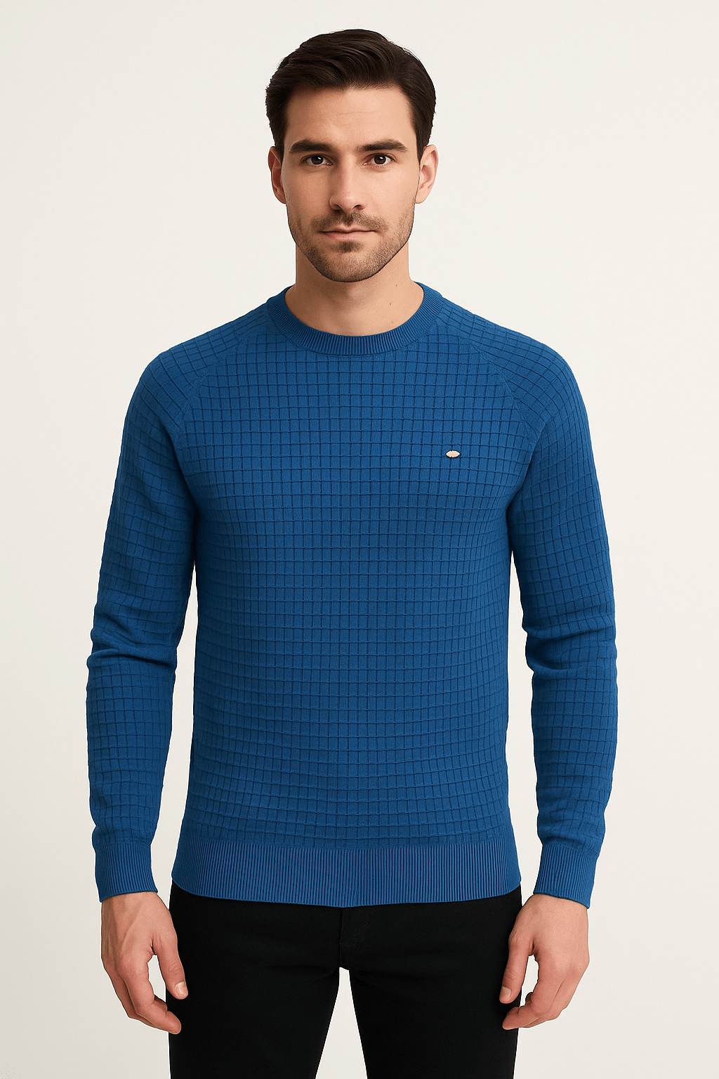 Sweat homme sans capuche en tissu structuré et coupe ample
