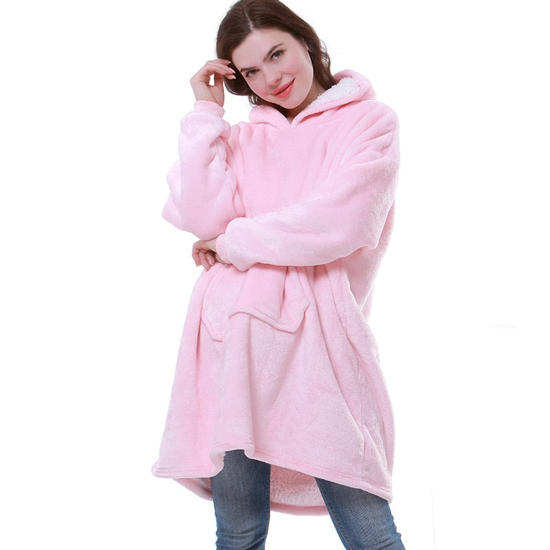 Sweat plaid à capuche oversize femme doublé en sherpa 5
