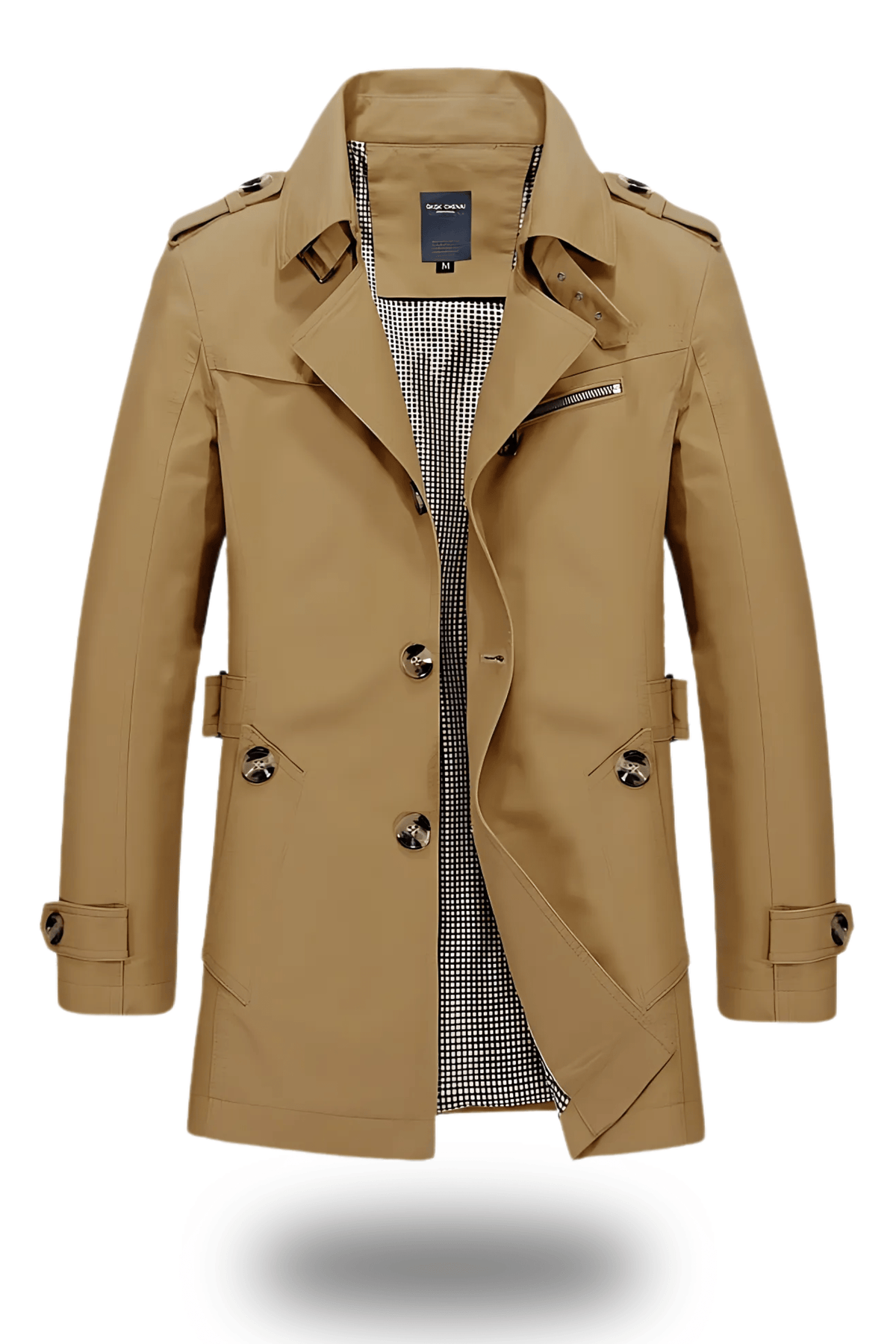 Trench homme classique à col rabattu en matière résistante 2