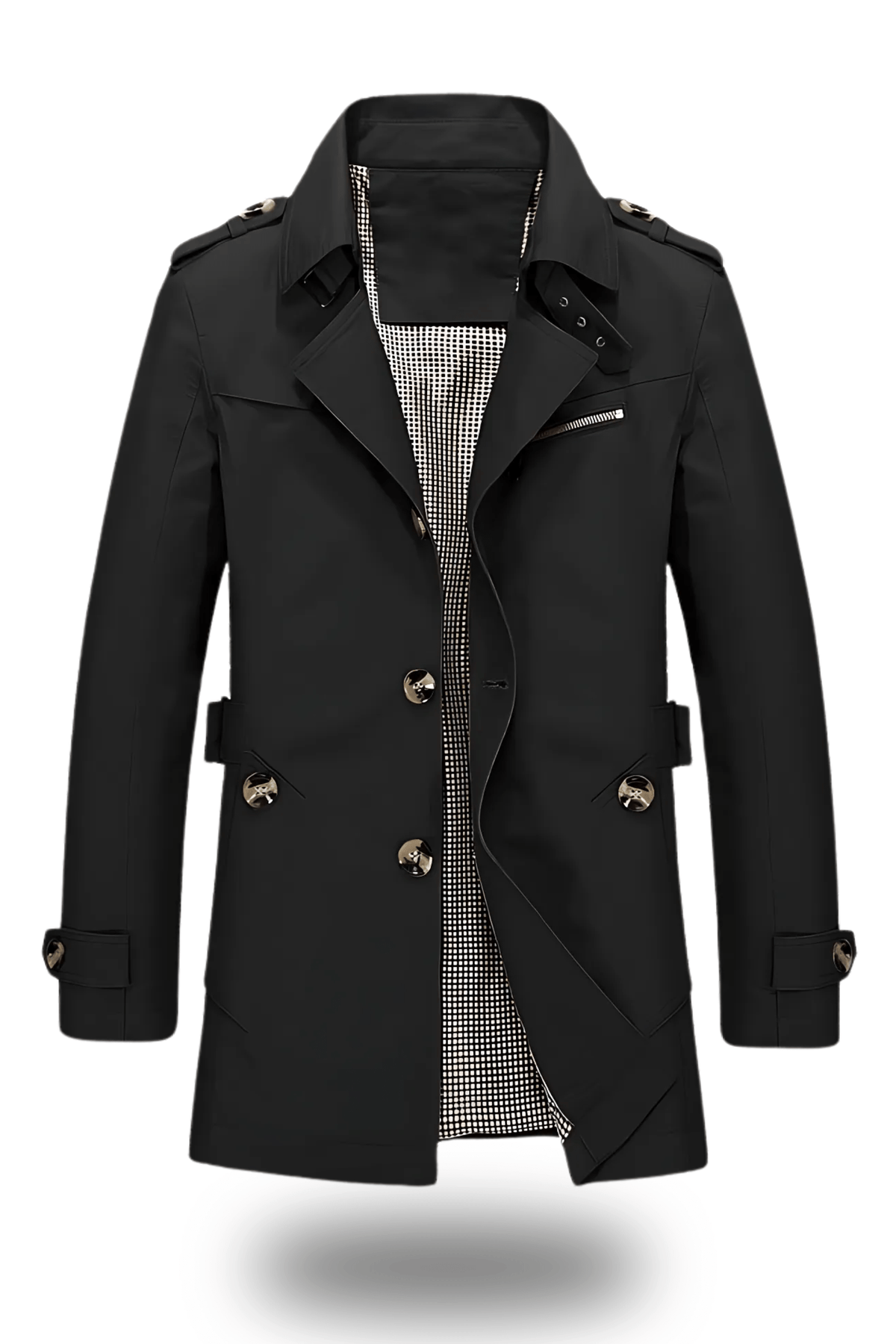 Trench homme classique à col rabattu en matière résistante 3