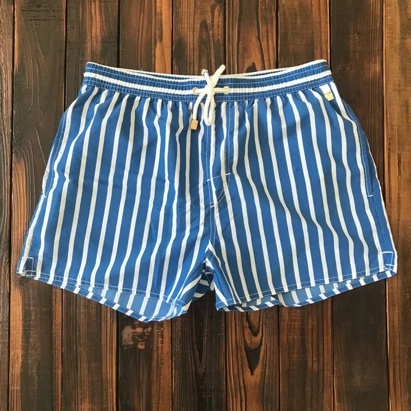 Short de bain homme à rayures – style estival et confort tout au long de la journée