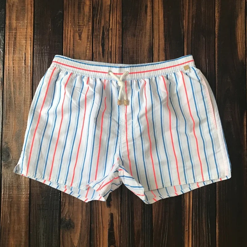 Short de bain homme à rayures – style estival et confort tout au long de la journée