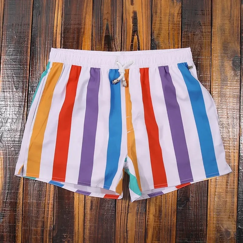 Short de bain homme à rayures – style estival et confort tout au long de la journée