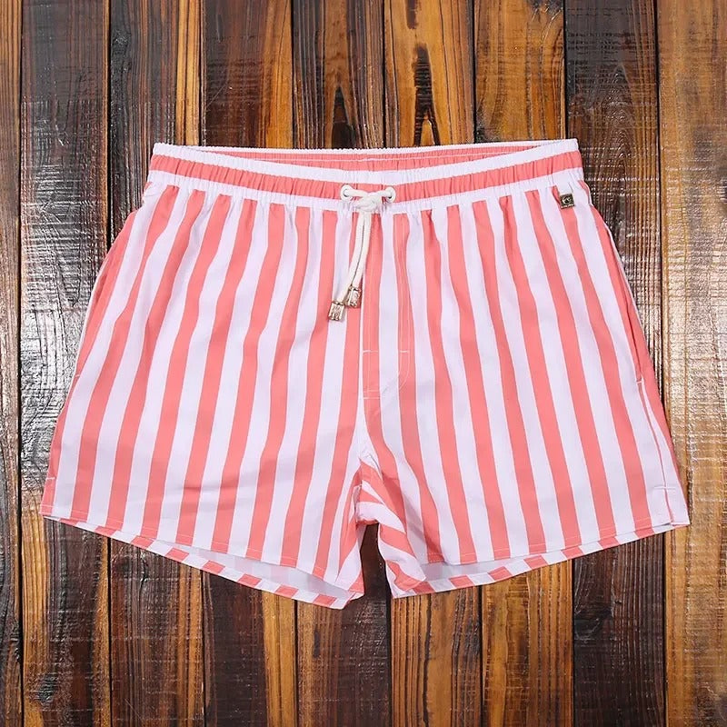 Short de bain homme à rayures – style estival et confort tout au long de la journée