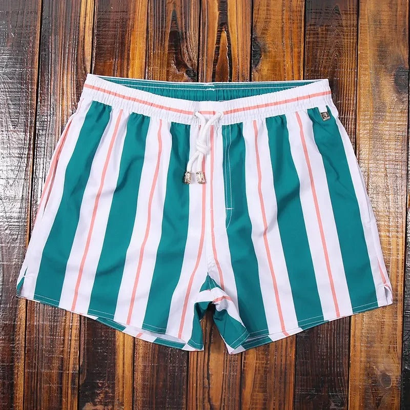 Short de bain homme à rayures – style estival et confort tout au long de la journée