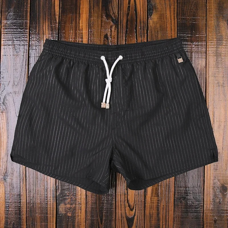 Short de bain homme à rayures – style estival et confort tout au long de la journée